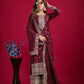 Embroidered Chinnon Silk Suit Set with Dupatta
