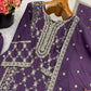 Embroidered Chinnon Straight Suit Set