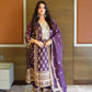 Embroidered Chinnon Straight Suit Set