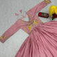 Embroidered Chinon Gown