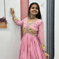 Embroidered Chinon Gown