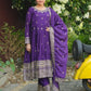Embroidered Chinon Gown Pant Set