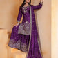 Embroidered Chinon Kurta Sharara Set