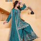 Embroidered Chinon Kurta Sharara Set