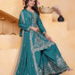 Embroidered Chinon Kurta Sharara Set
