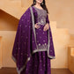 Embroidered Chinon Kurta Sharara Set