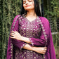 Embroidered Chinon Kurta Sharara Set