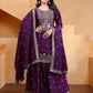 Embroidered Chinon Kurta Sharara Set