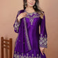 Embroidered Chinon Kurta Sharara Set