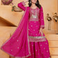 Embroidered Chinon Kurta Sharara Set
