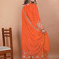 Embroidered Chinon Kurta Sharara Set