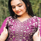Embroidered Chinon Kurta Sharara Set