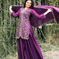 Embroidered Chinon Kurta Sharara Set