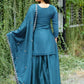 Embroidered Chinon Kurta Sharara Set