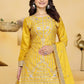 Embroidered Chinon Kurta Sharara Set