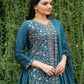 Embroidered Chinon Kurta Sharara Set