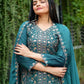 Embroidered Chinon Kurta Sharara Set