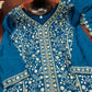 Embroidered Chinon Kurta Sharara Set