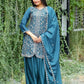Embroidered Chinon Kurta Sharara Set