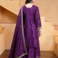 Embroidered Chinon Kurta Sharara Set