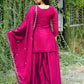 Embroidered Chinon Kurta Sharara Set