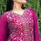 Embroidered Chinon Kurta Sharara Set