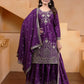 Embroidered Chinon Kurta Sharara Set