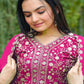 Embroidered Chinon Kurta Sharara Set