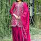 Embroidered Chinon Kurta Sharara Set