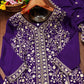 Embroidered Chinon Kurta Sharara Set