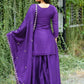 Embroidered Chinon Kurta Sharara Set