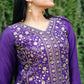 Embroidered Chinon Kurta Sharara Set