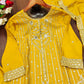 Embroidered Chinon Kurta Sharara Set
