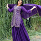 Embroidered Chinon Kurta Sharara Set