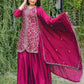 Embroidered Chinon Kurta Sharara Set