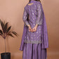 Embroidered Chinon Kurta Sharara Set