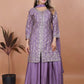 Embroidered Chinon Kurta Sharara Set