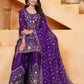 Embroidered Chinon Kurta Sharara Set