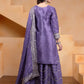 Embroidered Chinon Kurta Sharara Set