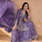 Embroidered Chinon Kurta Sharara Set