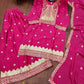 Embroidered Chinon Kurta Sharara Set