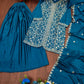 Embroidered Chinon Kurta Sharara Set