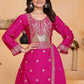 Embroidered Chinon Kurta Sharara Set