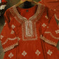 Embroidered Chinon Kurta Sharara Set