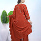 Embroidered Chinon Kurta Sharara Set