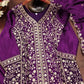 Embroidered Chinon Kurta Sharara Set