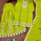Embroidered Chinon Kurta Sharara Set