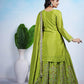 Embroidered Chinon Kurta Sharara Set