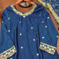 Embroidered Chinon Kurta Sharara Set