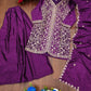 Embroidered Chinon Kurta Sharara Set
